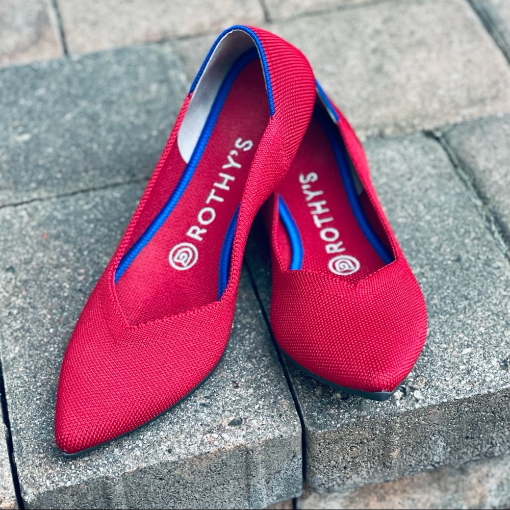Rothy’s The Pointed Chili Red Flats- Size 7